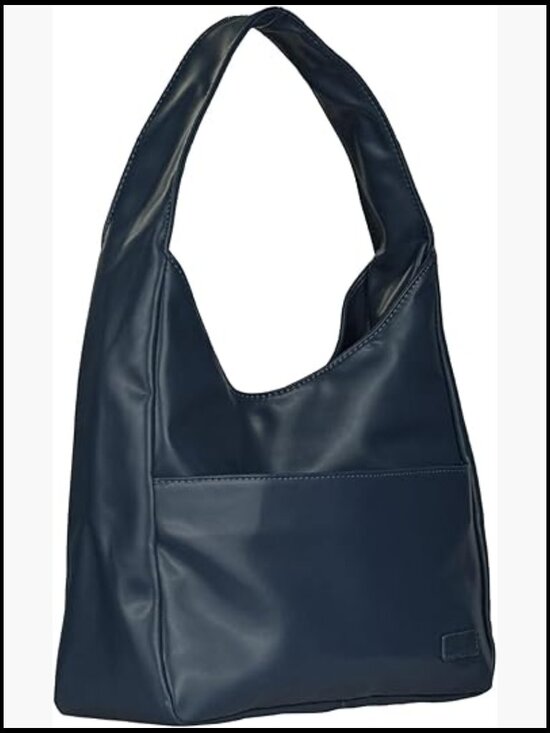 Handbags - Vegan Leather Hobo Shoulder Bag Y2K Slouchy Tote Purse with Pockets